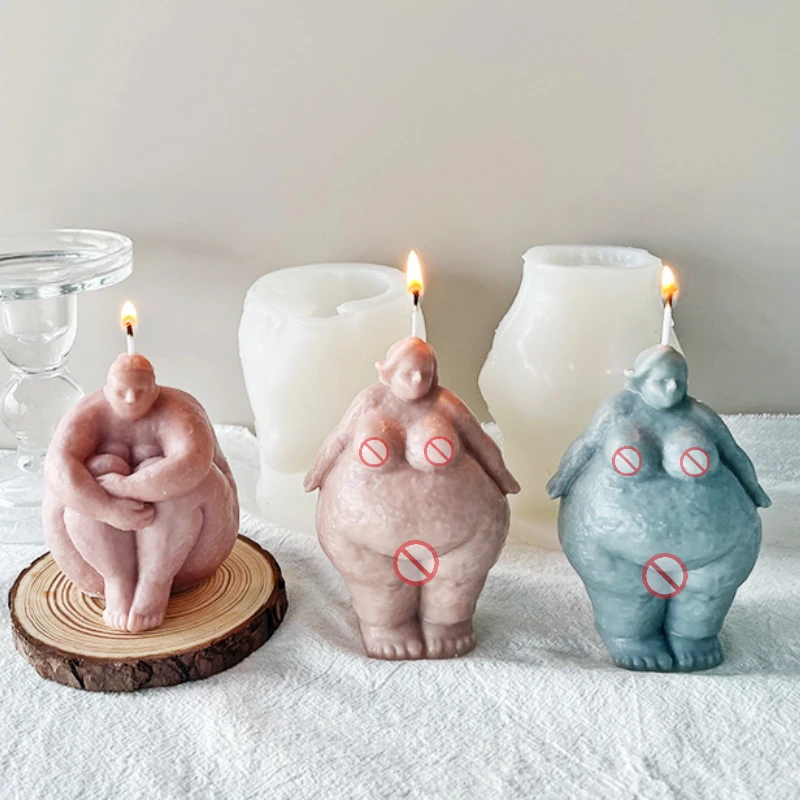 Candle Making Fat - Абстрактная силиконовая форма в виде человеческого