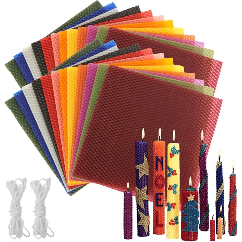 Candle Making Kit For Adults - Листы пчелиного воска AT21 (24 шт.),